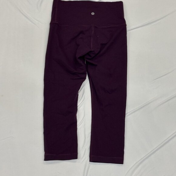 Lululemon High-Rise Cropped Leggings – Dark Maroon – Size 6 - Picture 1 of 2